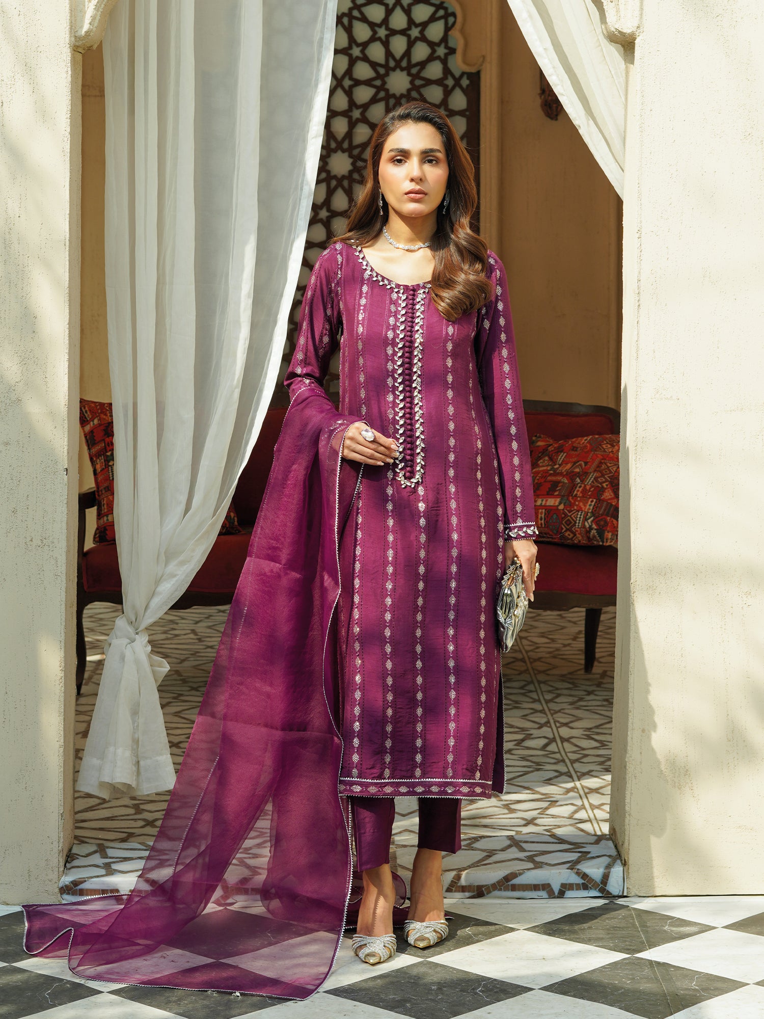 Banafsh Stitched 3-Piece Suit